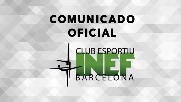 COMUNICADO OFICIAL | INEF Barcelona cede su plaza de la Liga Iberdrola a Les Abelles RC