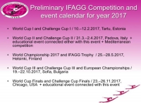 Calendari provisional de competicions internacionals d&#039;Estètica 2017
