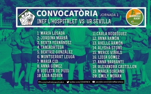 CONVOCATÒRIA: UAS Universitario de Sevilla CR vs INEF-L&#039;Hospitalet, J1 Lliga Iberdrola