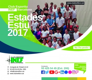 Informació Estades Estiu a INEF Barcelona 2017
